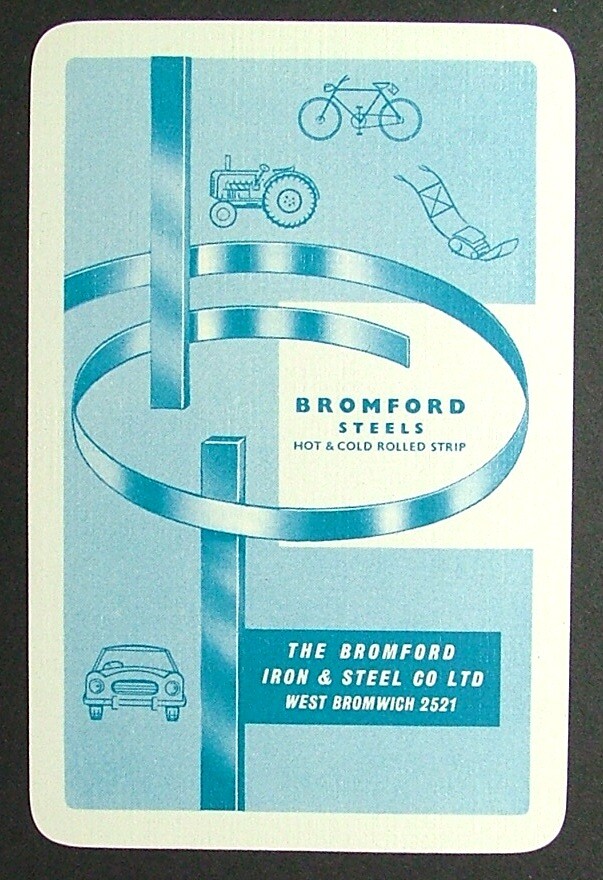 1 x Joker playing card single swap Bromford Steel West Bromwich AD 334