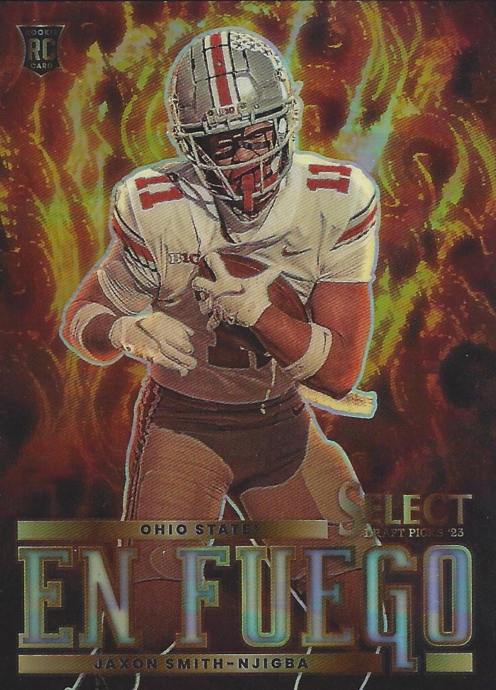 Jaxon Smith-Njigba 2023 Select Draft Picks En Fuego Prizms Insert Rookie Card