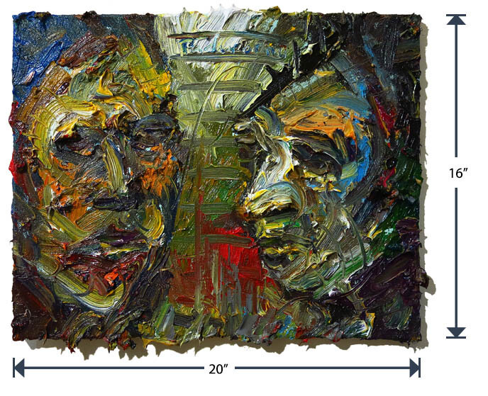PORTRAIT OIL█PAINTING█OUTSIDER█IMPRESSIONIST█ART█SIGNED ABSTRACT ORIGINAL UNIQUE
