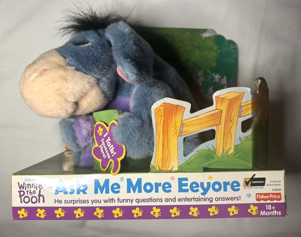 Vintage 1999 Fisher-Price Disney Winnie the Pooh ASK ME MORE EEYORE