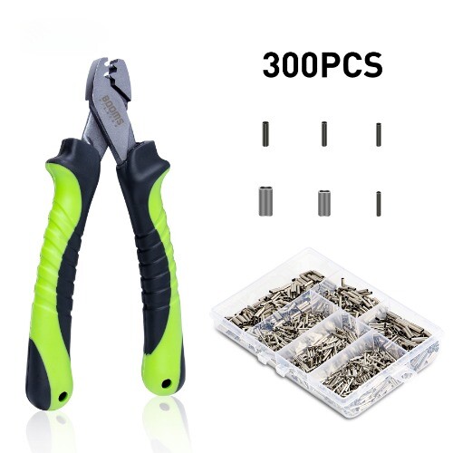 Fishing Crimping Pliers with Double Fishing Line Barrel Crimping Sleeves Tools