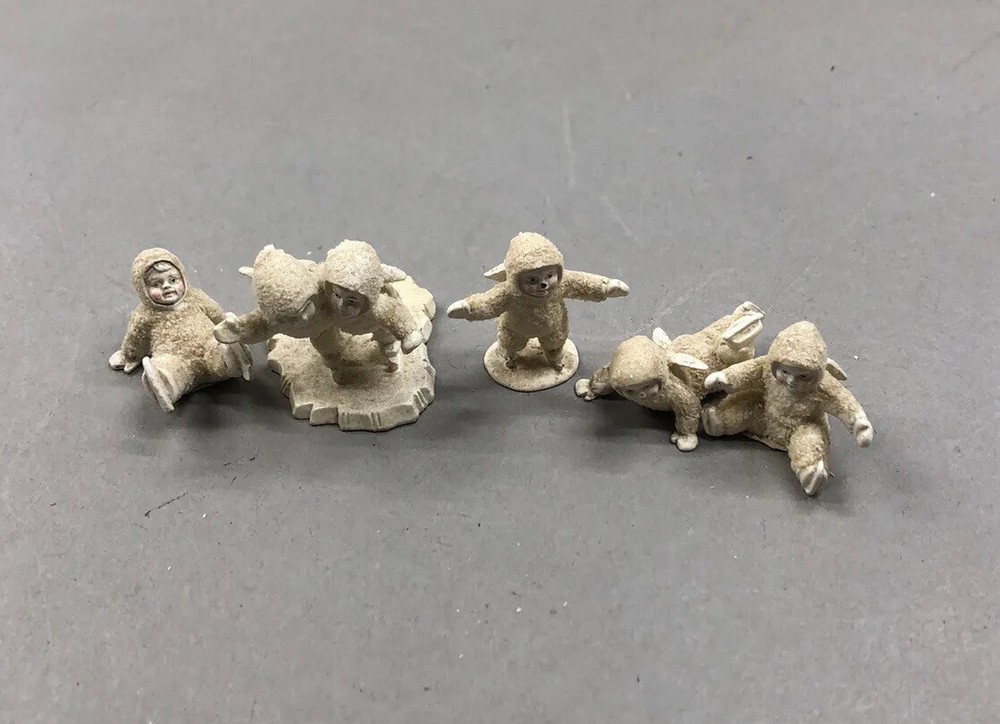 Dept. 56 Snowbabies Lot Of 5 Ice Skating FREE SHIPPING