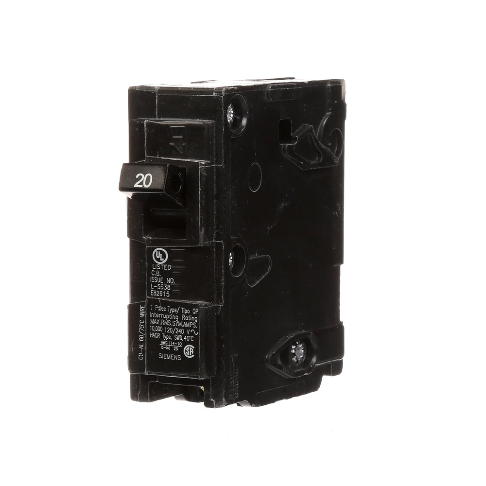 Q120 20-Amp Single Pole Type QP Circuit Breaker