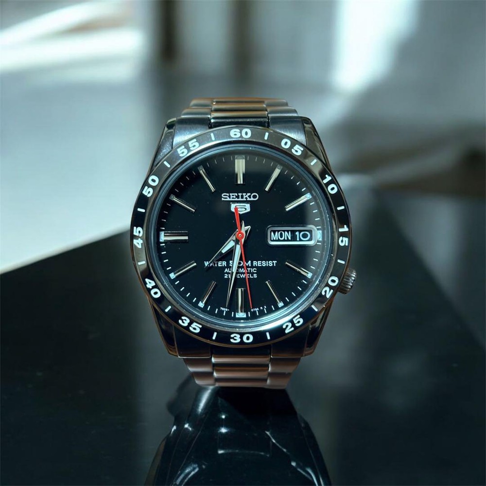 SEIKO SEIKO5 SNKE03K1 Black Automatic Men's Watch Japan Black Lightning