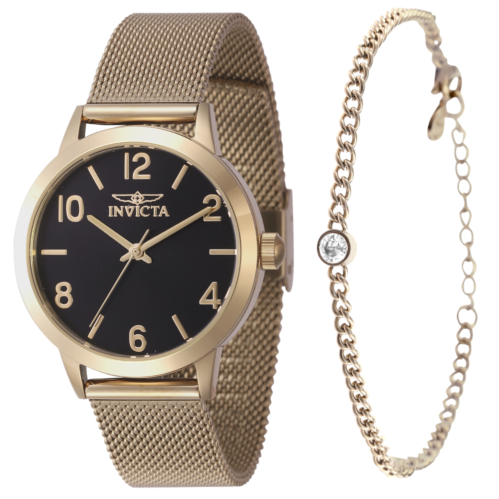 47277. Invicta Wildflower Women's Watch - 34mm, Gold With Bracelet Set