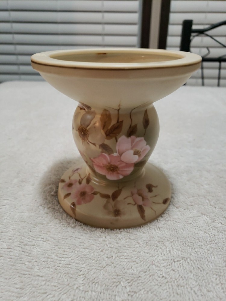 Vintage Victorian Hummelwerk Dogwood Japan Ceramic Pillar Candle Holder