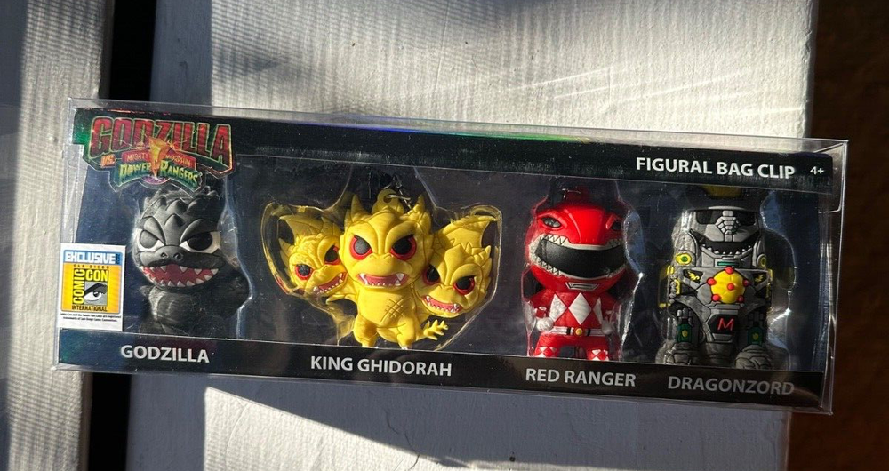 Godzilla vs Mighty Morphin Power Rangers SDCC 2022 Bag Clip Collection