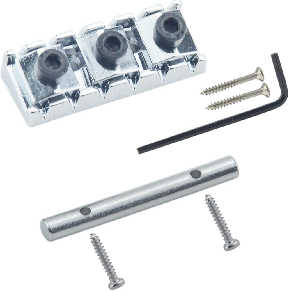 Silver Guitar Parts 6 Strings Locked Nut 42Mm for Floyd Rose Tremolo Bridge,With