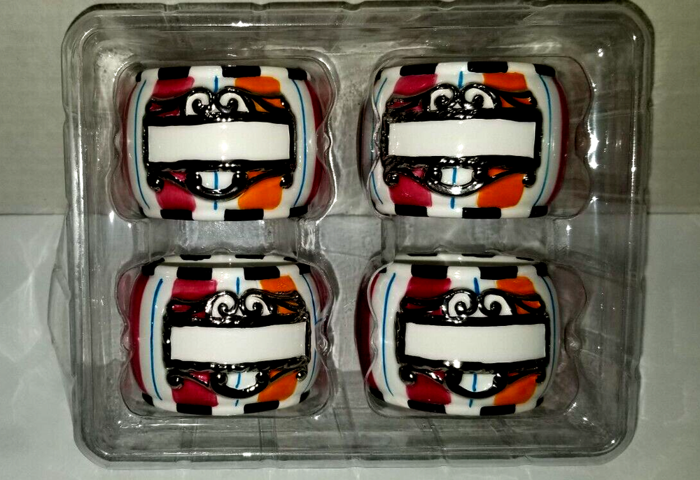 Dept 56 Glitterville Set Of 4 Napkin Holders New