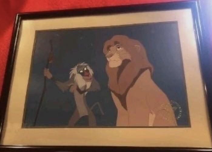 Vintage 1995 The Lion King Disney Exclusive Commemorative Lithograph framed
