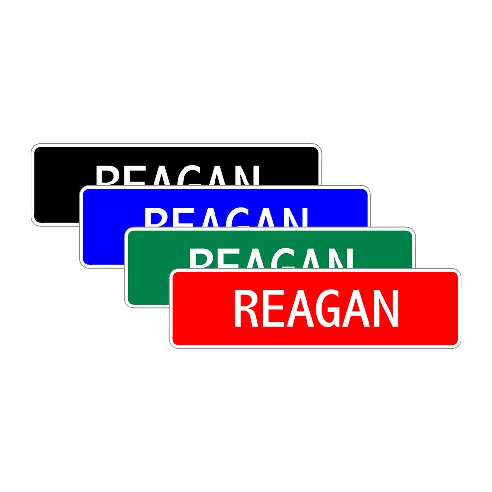 Reagan Street Sign Aluminum Wall Decor for Kids Room or Personalized Gift