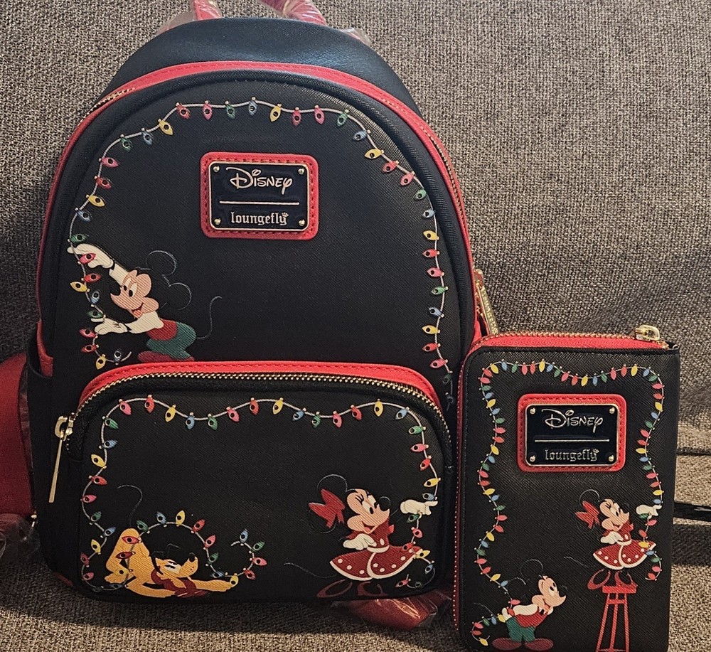 Loungefly Mickey Holiday Lights Up Backpack &  Wallet - SOLD OUT