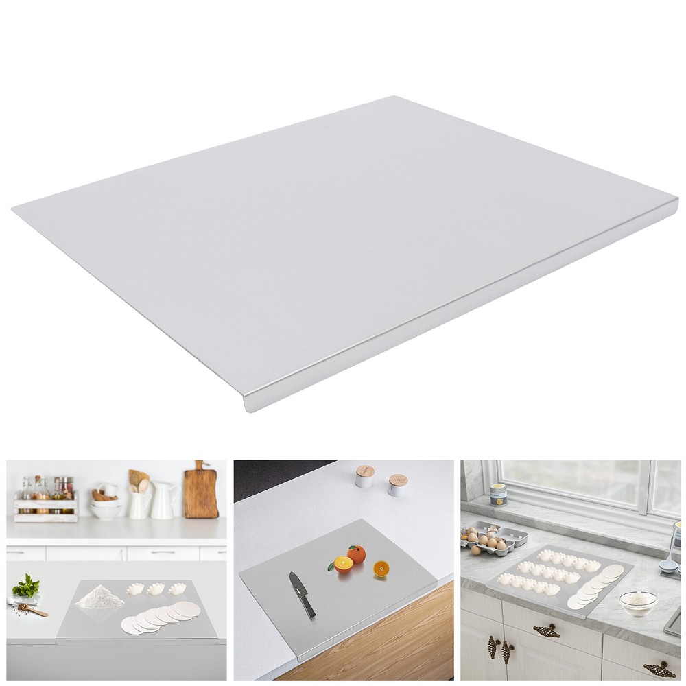 Cutting Board Kitchen Stainless Steel Chopping Board w/ Front Overhang 50*40*1.5