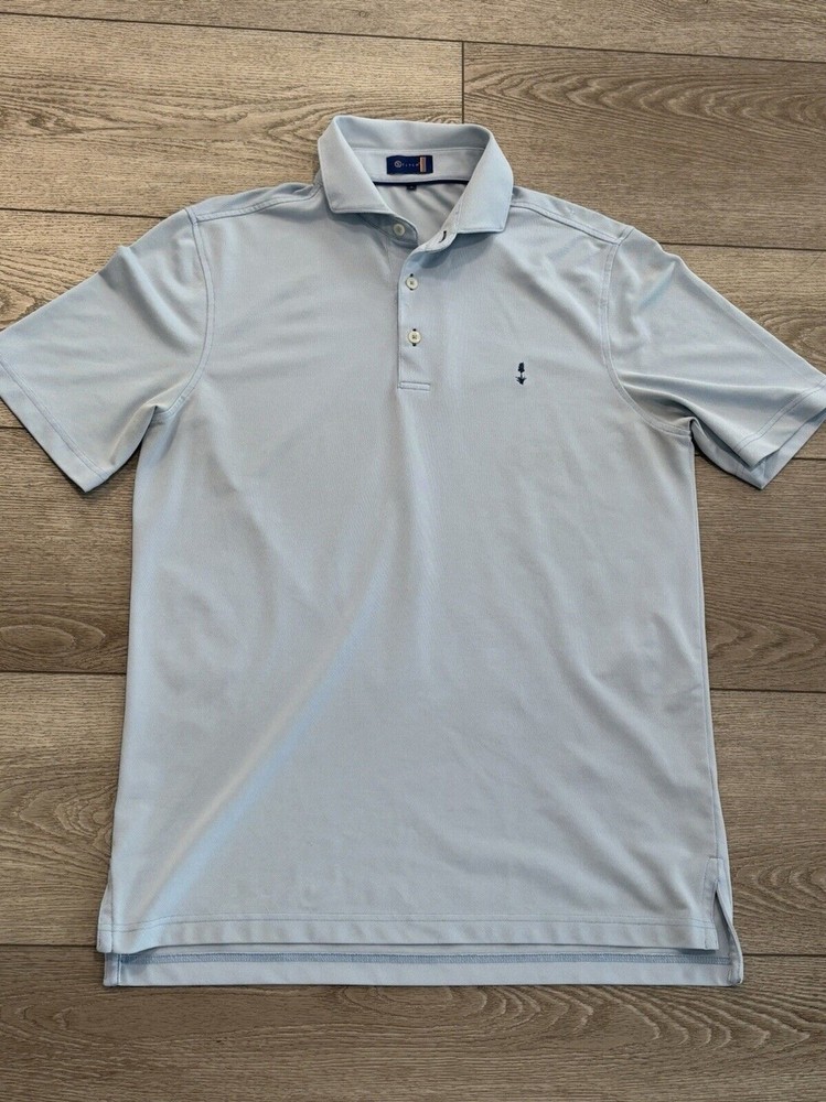 Stitch Golf Polo Shirt Mens Small Blue Performance Stretch Casual