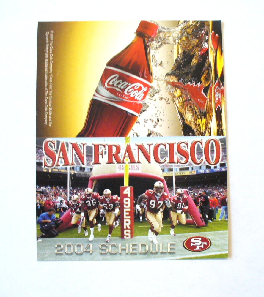 NFL - San Francisco 49'ers 2004 Pocket Schedule - NEW - VINTAGE