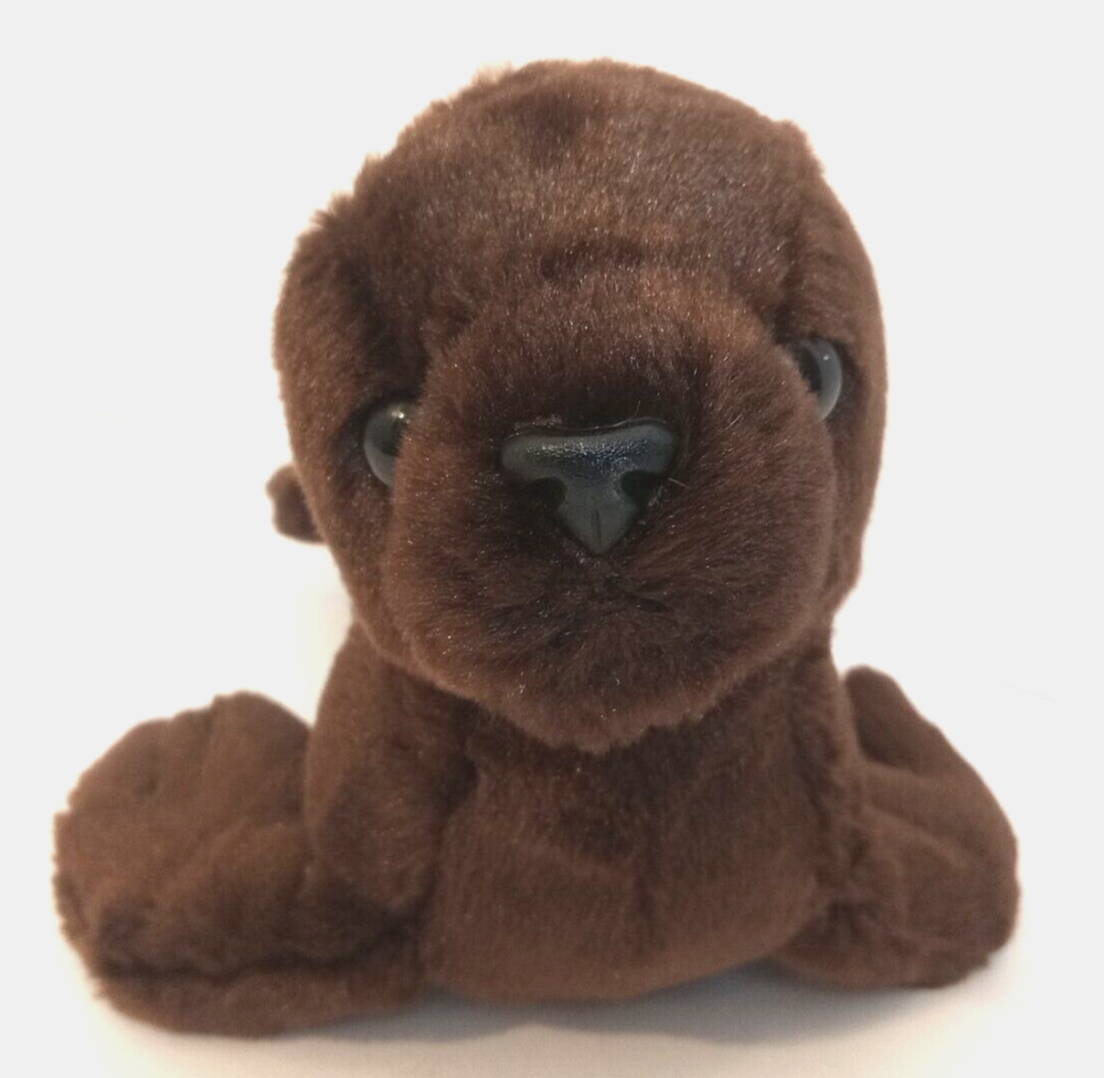 Aurora Destination Nation Stuffed Animal Plush Brown Seal Soft Toy 2017 EUC