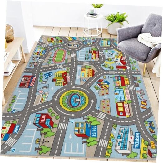 Colorful Washable Kids Playmat Rug - 6'6