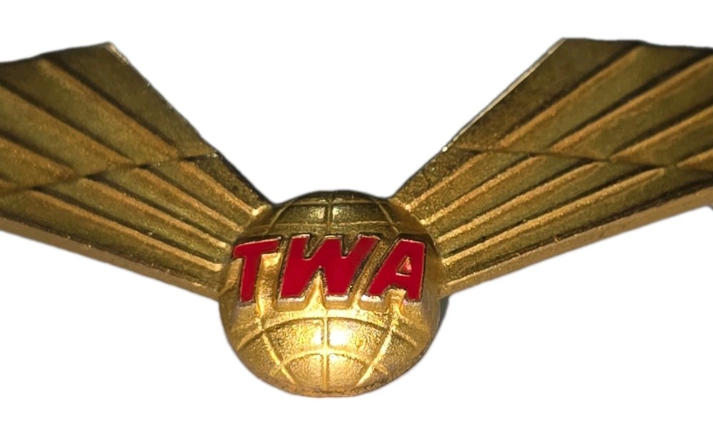1957 TWA Purser Wing Steward Badge Blackington 1/20 10K  GF Aviation Airline