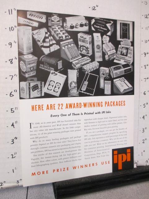 magazine ad 1941 IPI cereal box Wilson golf ball store display Borden Topps gum