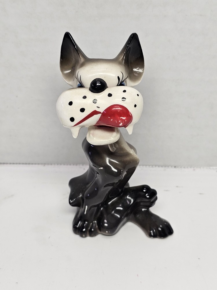 Vintage Kitchy Licking Dog Figure Japan OFF