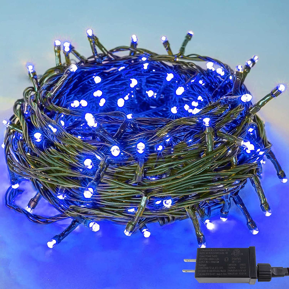 82FT 200 LED Blue Christmas String Lights Outdoor & Indoor, Timer & Memory Funct
