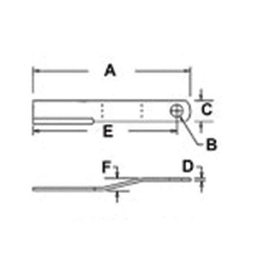 Rotary Cutter Blade Offset CCW Suction fits Woods E60 M5 M60 60-4 6866WD 80A6866