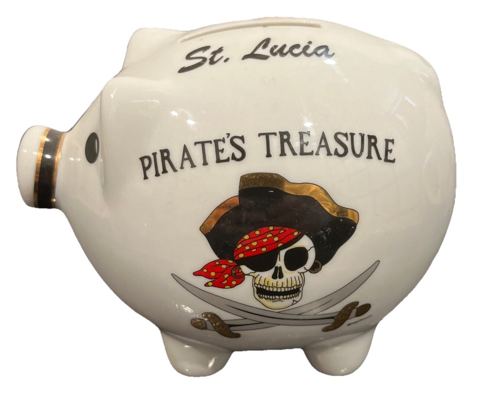 St Lucia Pirate’s Treasure Piggy Bank Gift Pirate Kids
