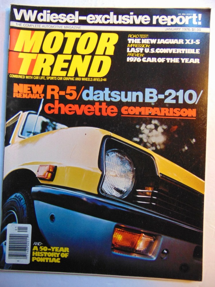 Motor Trend  Magazine January 1976 Jaguar XJ-S Road Test