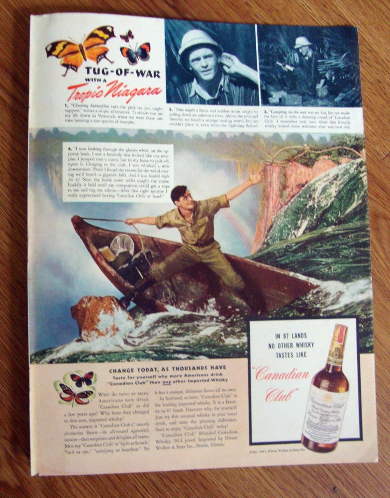 1941 Canadian Club Whiskey Ad 1941 Camel Cigarettes Ad Dorothy Van Nuys-image