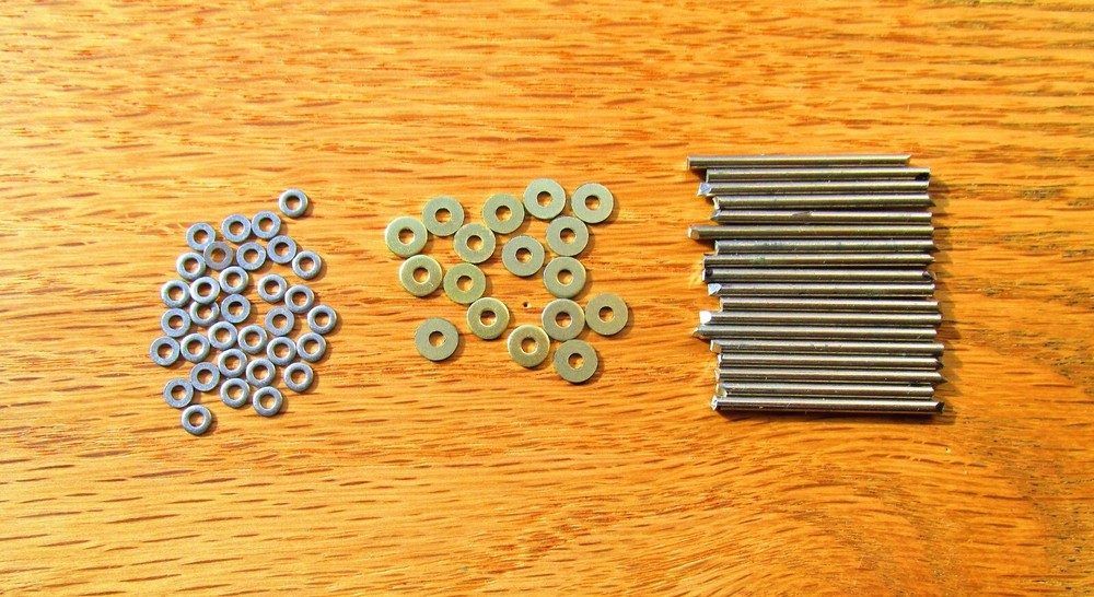 Straight Razor Repair Kit 8 Sets of NICKEL/SILVER Pins Washers & Pivot Washers