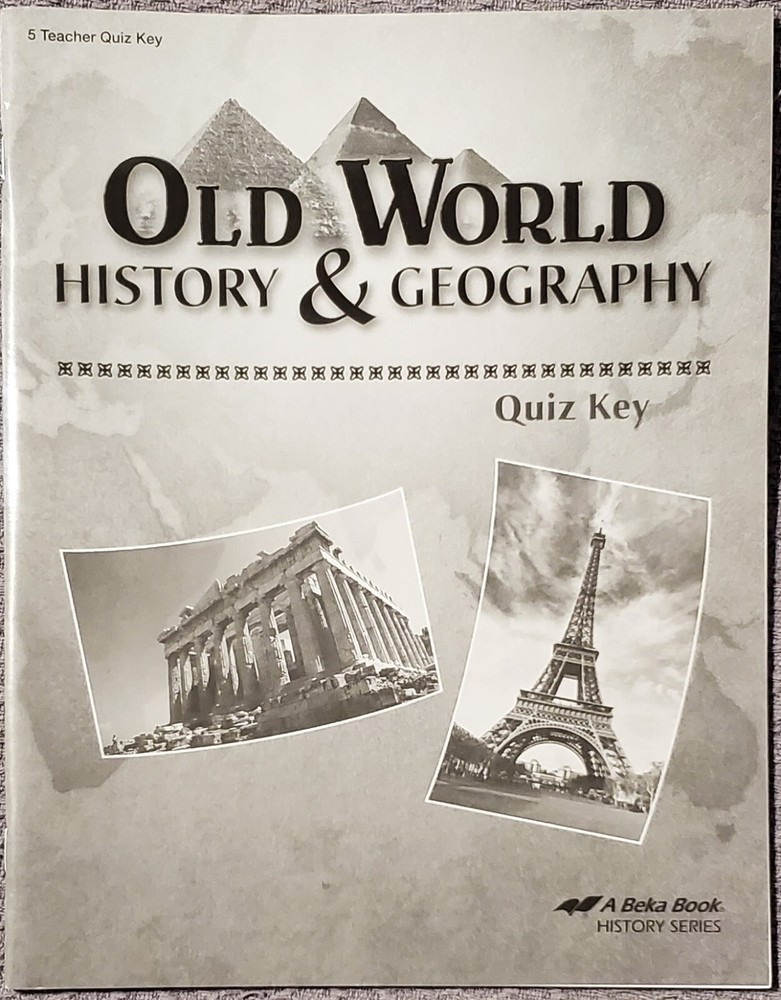 Abeka 5th Grade Old World History Geography Teacher Quiz Key New Edition-image