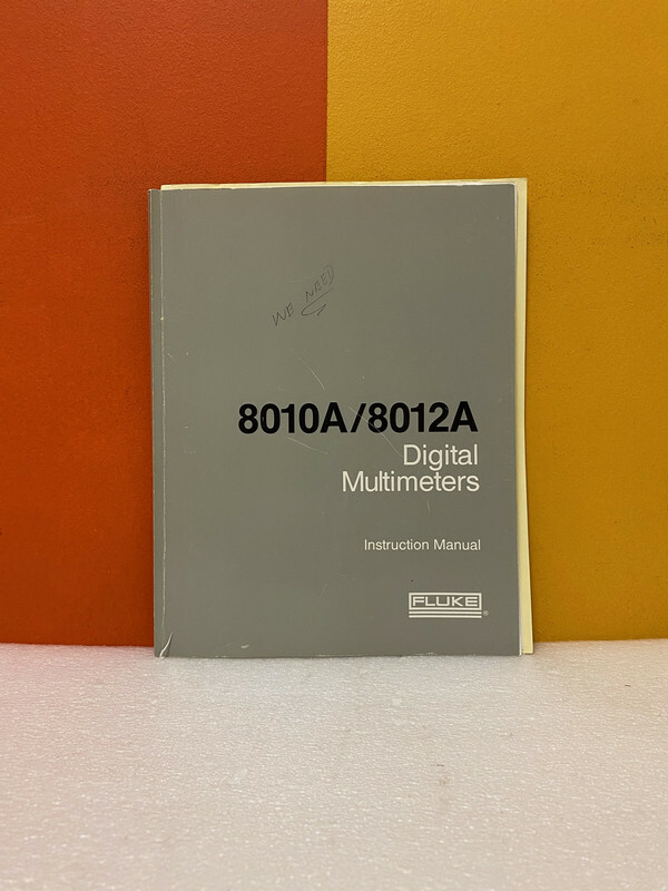 Fluke 491944 8010A/8012A Digital Multimeter User Guide