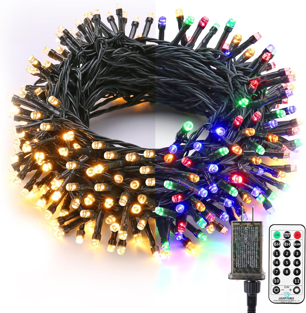 Christmas Lights, 65.67Ft 200 LED Color Changing Tree Lights 11-Function Warm