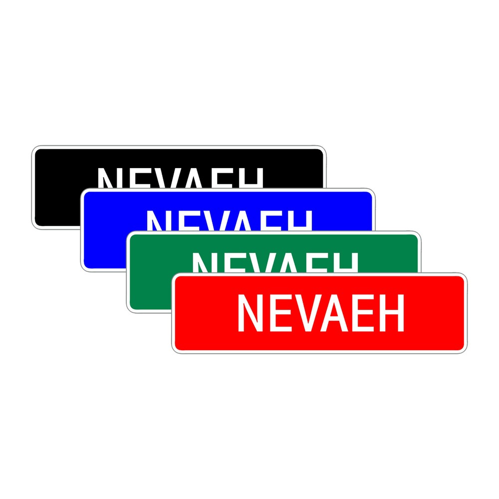 Nevaeh Street Sign for Kids Room Decor Personalized Aluminum Metal Wall Art Home Gift