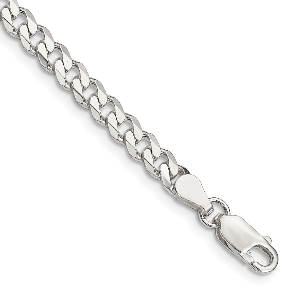 Elegant 925 Sterling Silver 4.5mm Curb Chain Anklet 10 Inch 8.45g