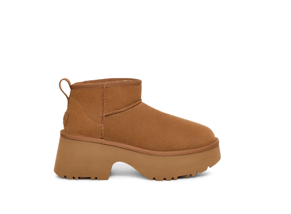 UGG Women Classic Ultra Mini New Heights Boots Chestnut Size 5-12 Free Ship US