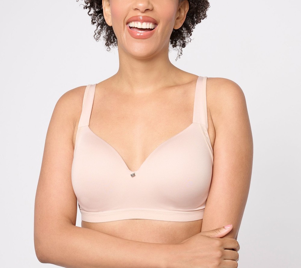 Breezies Women's Bra Sz 40D Natural Embrace Wirefree Contour Beige A286966