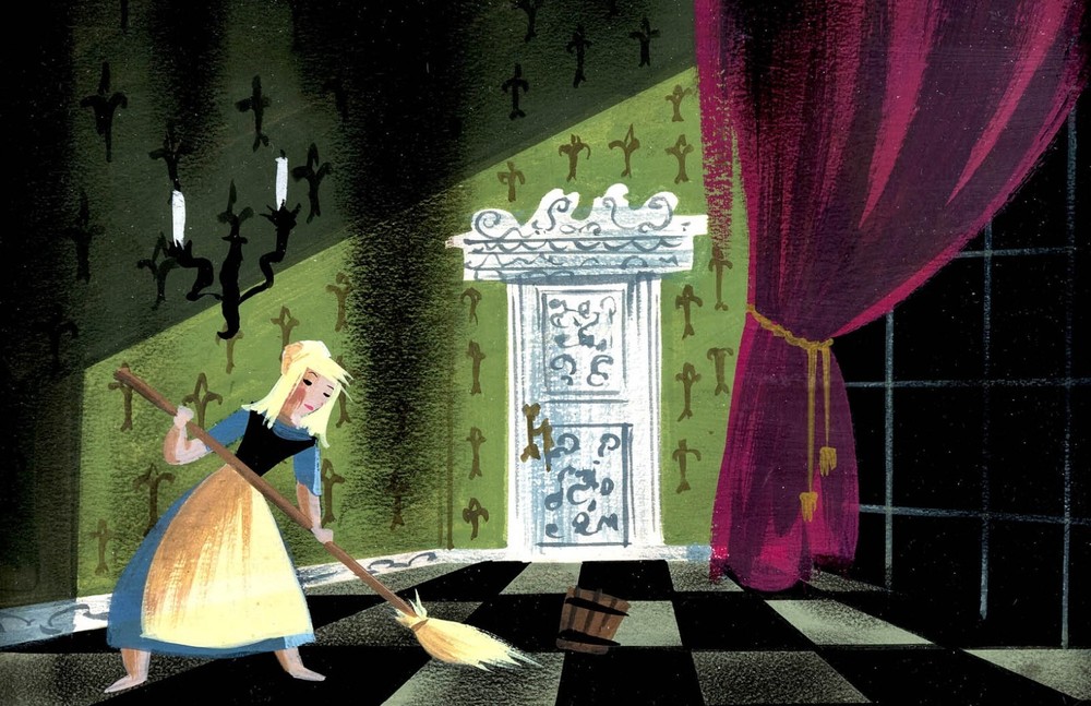 Mary Blair Disney Cinderella Castle Print 13x19 Satin Non-Glossy Poster