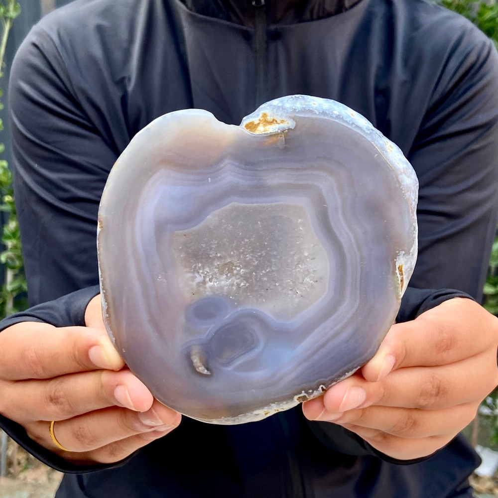 40mm Natural Agate Geode Slab Quartz Crystal Mineral Specimen for Reiki