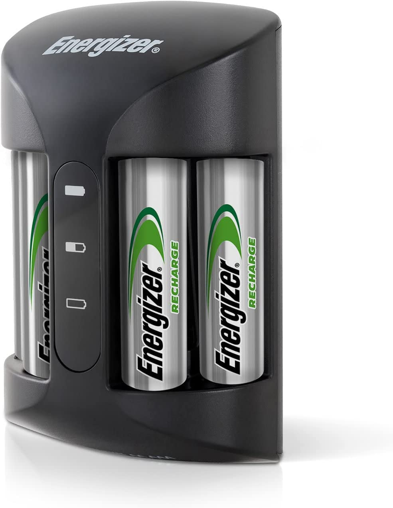 AA and AAA Battery Charger with 4 AA Nimh Rechargeable Batteries, Rec