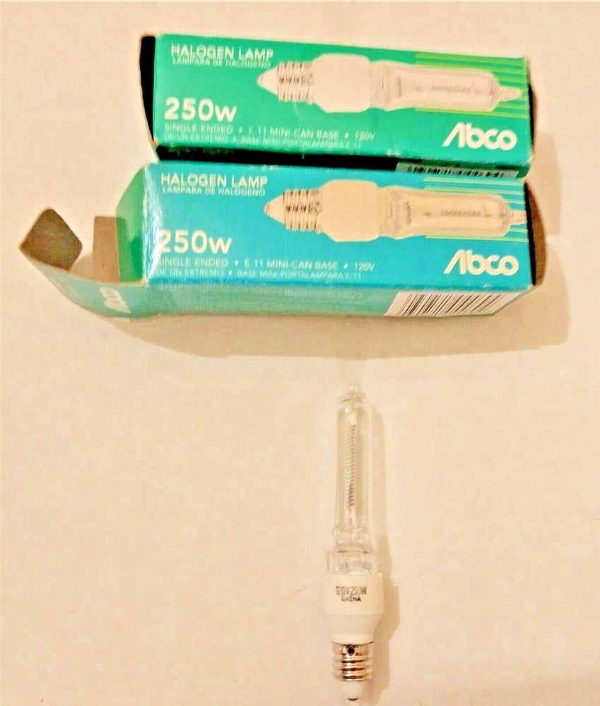 2 Abco Westinghouse 250W 120V  E-11 Mini Base Single End-image