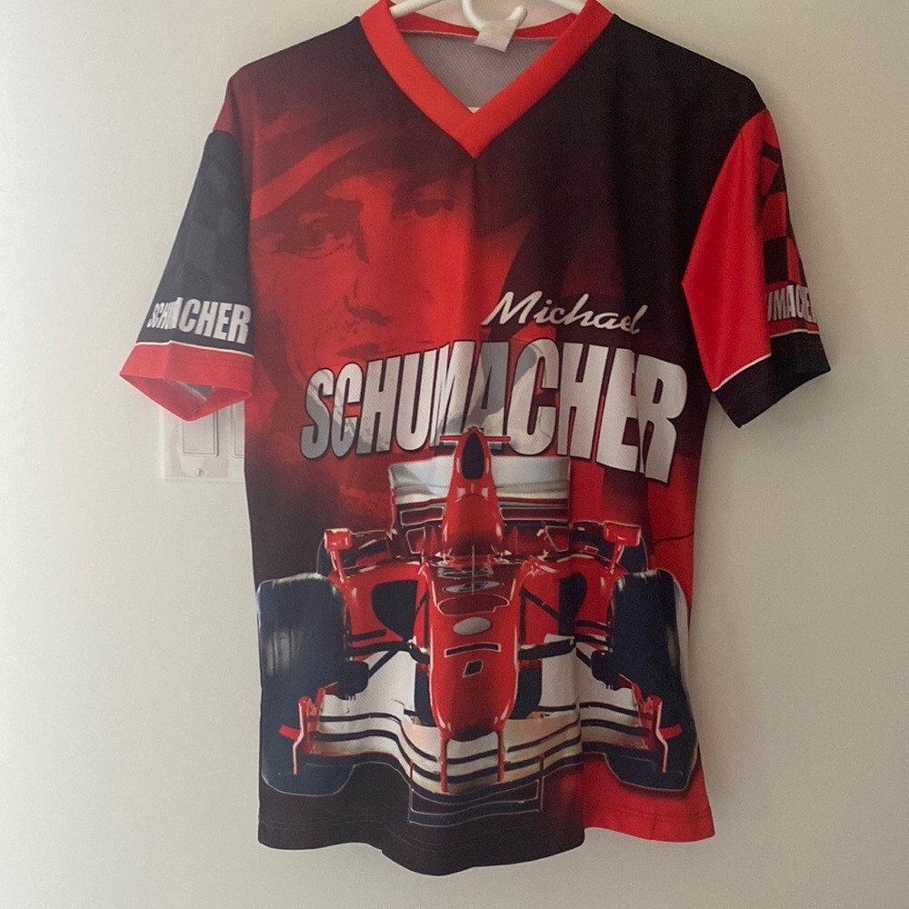 NB T-Shirt Michael Schumacher Race Car Racing Speedway Red Men's Medium