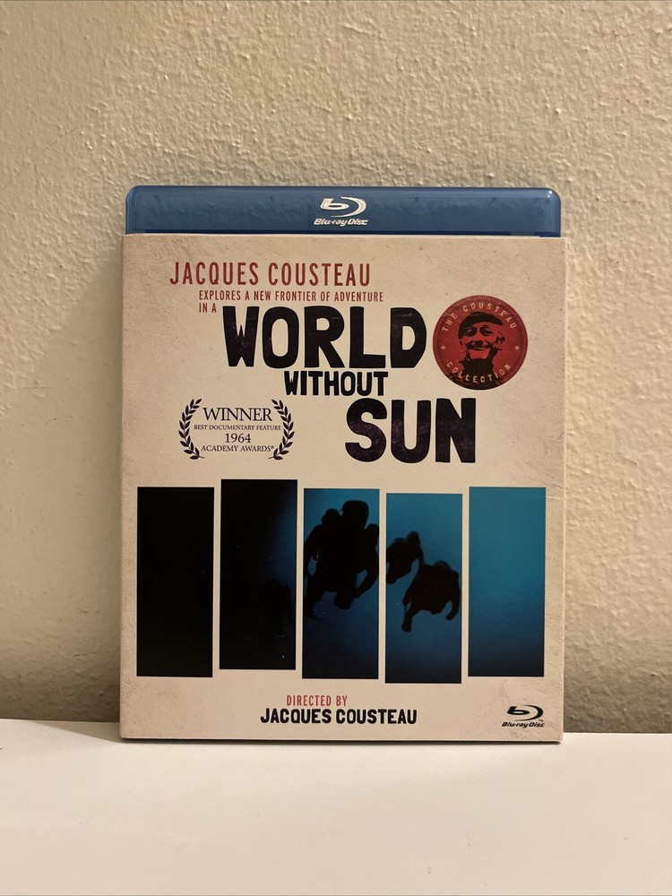 RARE World Without Sun 1964 Blu Ray A & Slipcover - Jacques Cousteau Documentary-image
