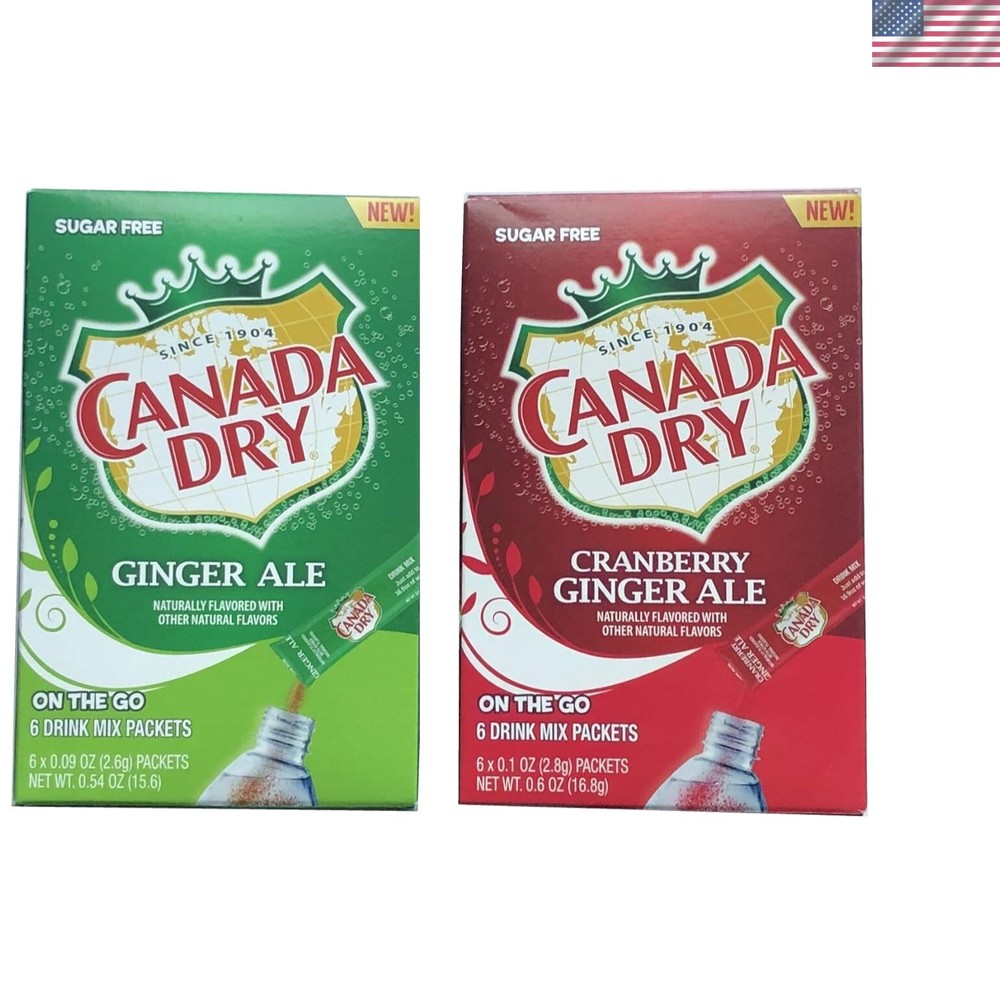 Ginger Ale Singles Packets - Lightweight, Sugar-Free Hydration Mix for Travel