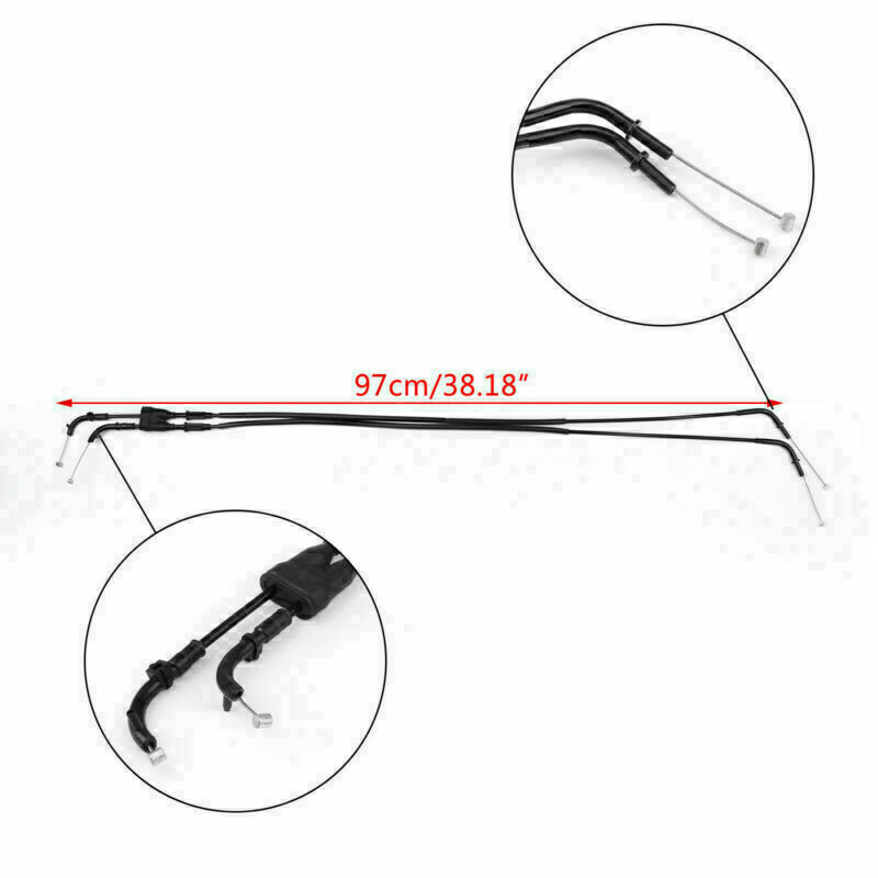 Throttle Cable Push/Pull Wire Line Gas For Kawasaki Z1000 2007-2008 Black UE
