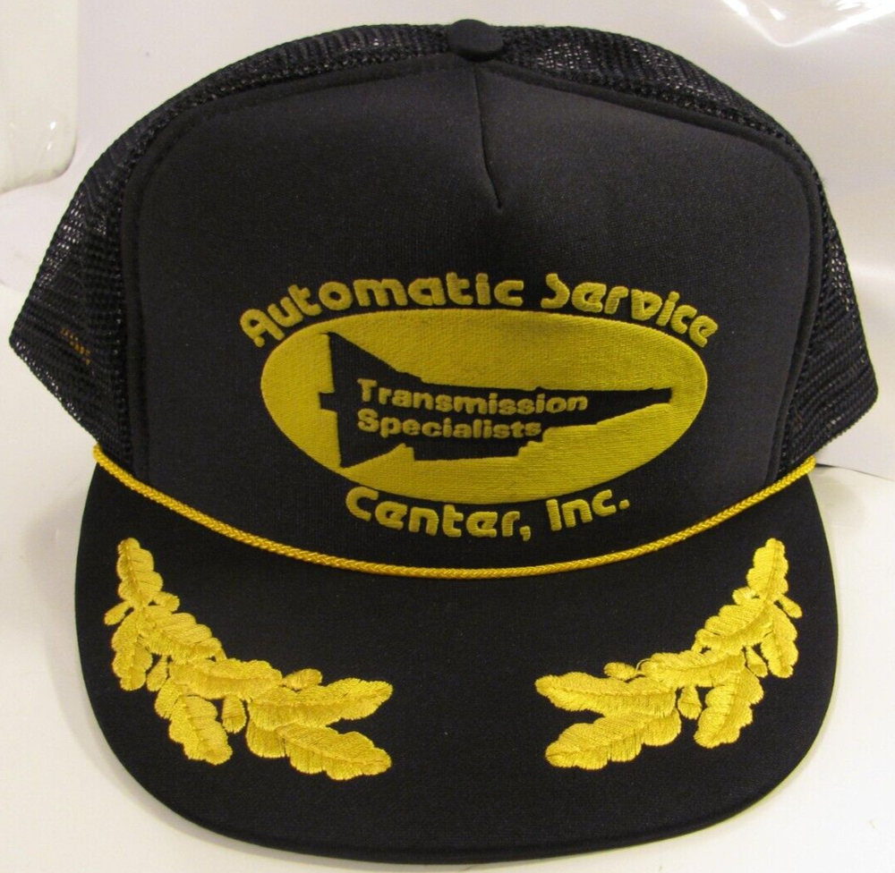 Automatic Service Center Hat Mens Vintage Transmission Specialist Black Cap Work