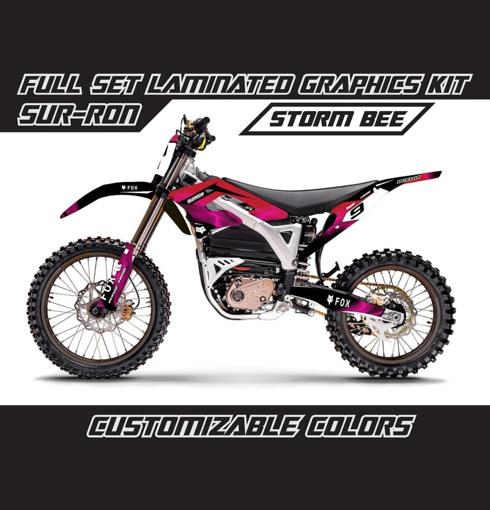 SURRON STORM BEE Red Pink Full Graphics Stickers Kit Bike Wrap Skin Decals Set