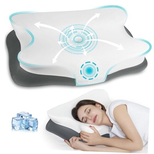 Cervical Pillow for Neck Shoulder, Ergonomic Side Sleeper Pillow for Pain