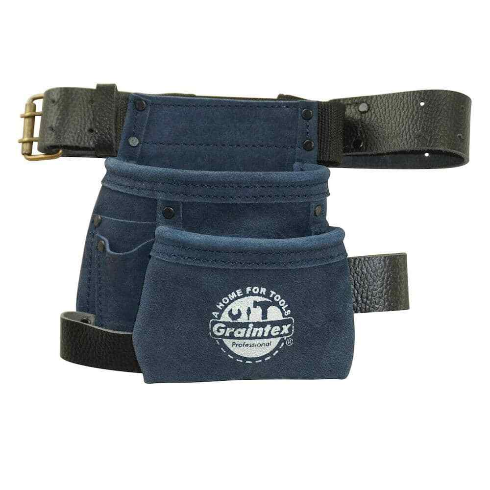 Kids Navy Blue 4-Pocket Tool Pouch with Adjustable Belt
