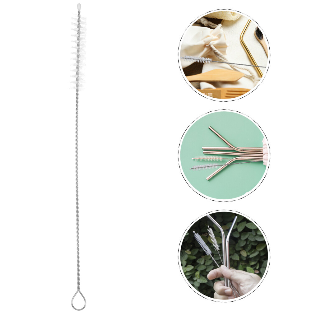 Stainless Steel Straw Cleaner Brush for Reusable Drinking Straws  
